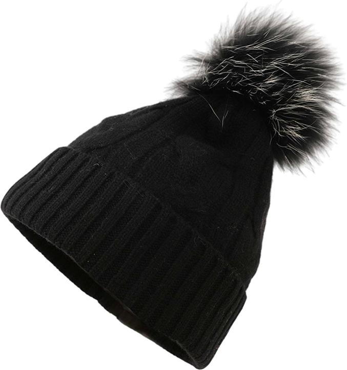 Actual product image Bellemere Beanie Soft Cable Knit Cashmere
