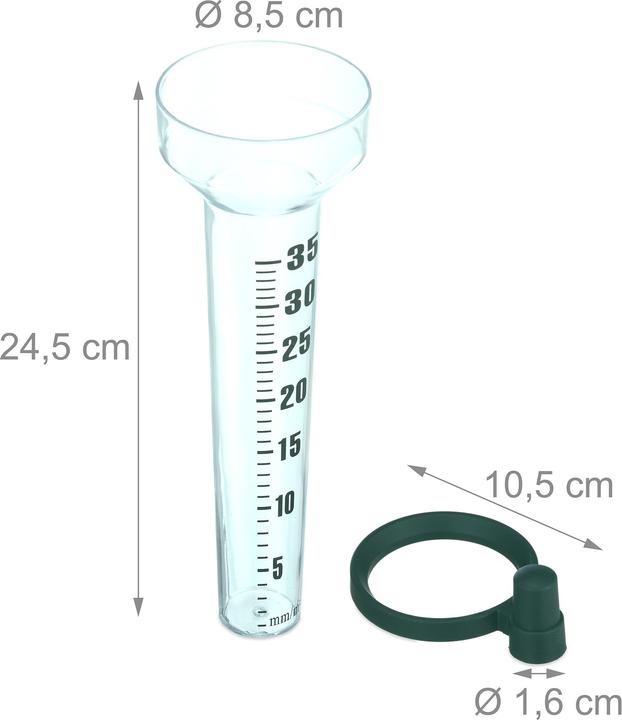 Actual product image Relaxdays 2x rain gauge