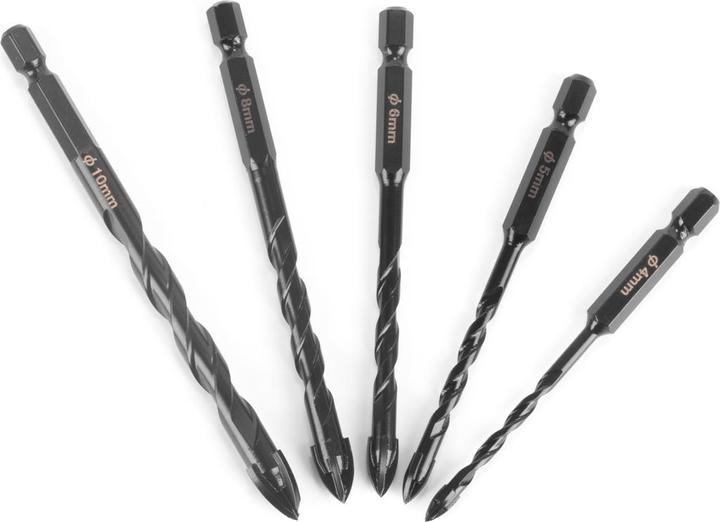 Produktbild Stahlwerk Glasbohrer | Fliesenbohrer | Keramikbohrer 10er Set 4, 5, 6, 8, 10 mm (4, 5, 6, 8, 10 mm)