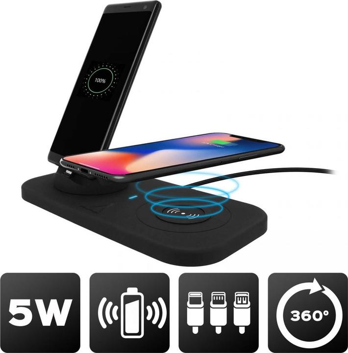 Produktbild Akashi USB-C / Lightning / Micro-USB / QI 4-in-1 Ladestation (10 W)
