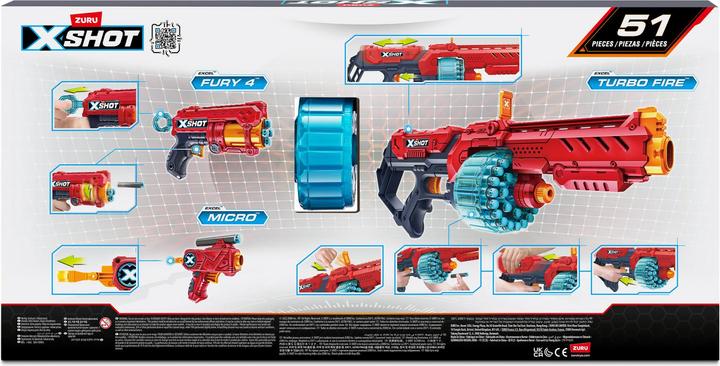 Actual product image Zuru Excel Combo Pack Turbo Fire + Fury 4 + Micro Launcher