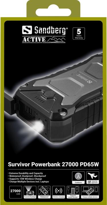 Produktbild Sandberg Survivor (27000 mAh, 65 W, 99.90 Wh)