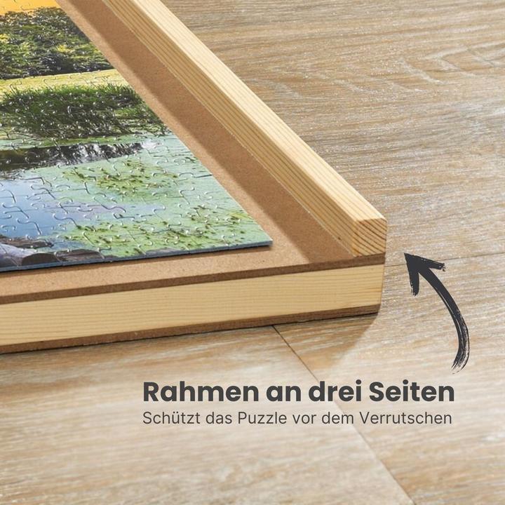 Produktbild Hermex Puzzlebrett mit Auszügen Puzzletafel Puzzleunterlage (1000 Teile)