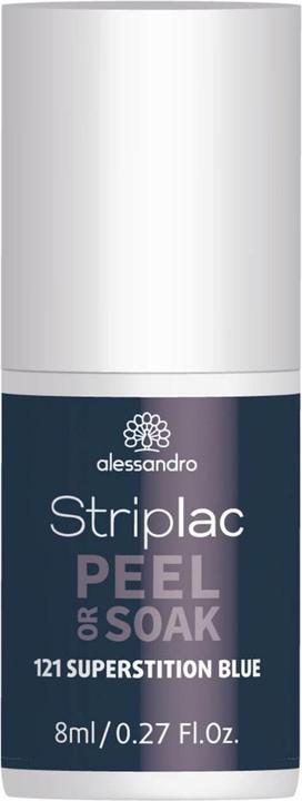 Actual product image Alessandro Striplac Peel or Soak Superstition Blue 8 ml (121 Superstition Blue, Peelable nail polish)