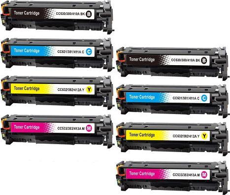 Image du produit Hermex Cartouches de toner CP2025dn compatibles (M, Y, CF, C)