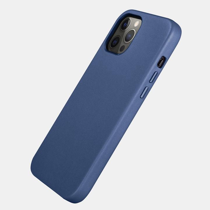 Produktbild iCarer iPhone 12 Pro Max Echt Leder Case with MagSafe Blau (Apple iPhone 12 Pro Max)