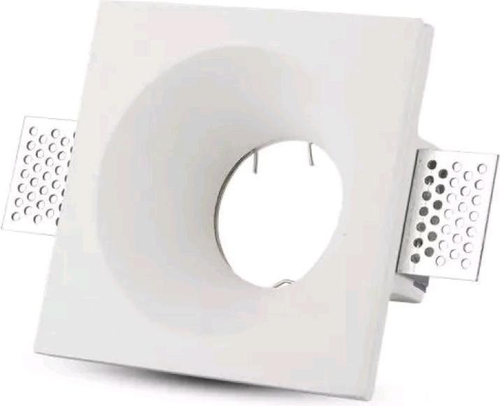 Image du produit V-TAC VT776SQ GU10 Fitting Square Plâtre Blanc