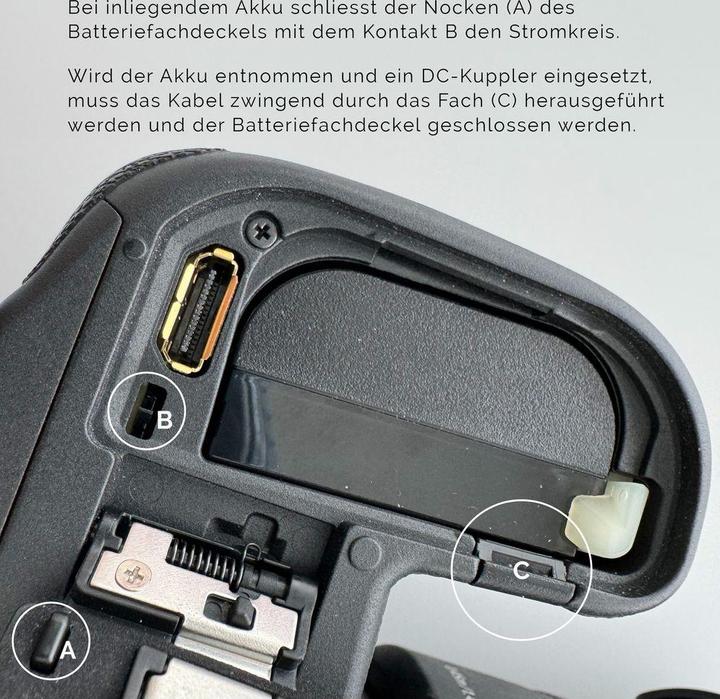 Produktbild Patona USB-C Input Akku-Adapter LP-E6NH (DC-Kuppler)