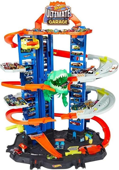 Actual product image Hot Wheels City Megacity Parking Garage with T-Rex Attack