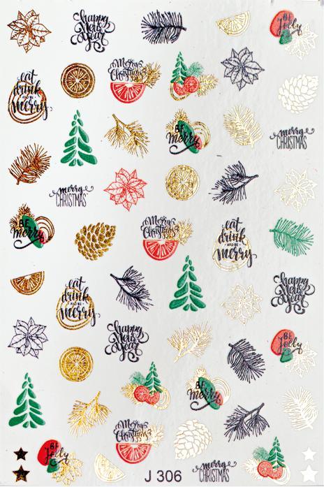 BrillBird Nail sticker Be Merry J306 (Nagellackentferner)