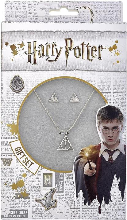 Distrineo Confezione collana e orecchini Doni della Morte - Harry Potter