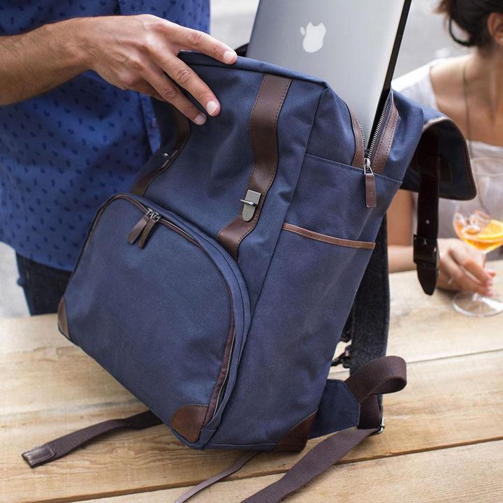 Actual product image Barber Shop Mop Top Blue (Photo backpack)