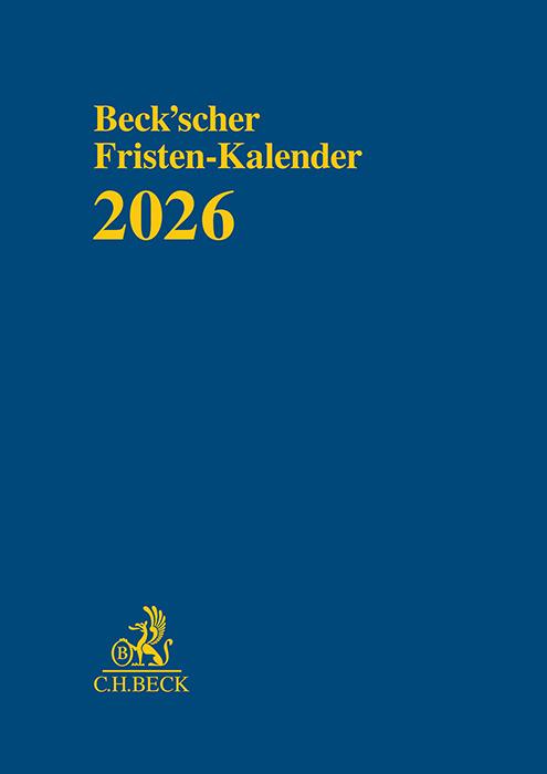 Beck'scher Fristen-Kalender 2026 (Deutsch)