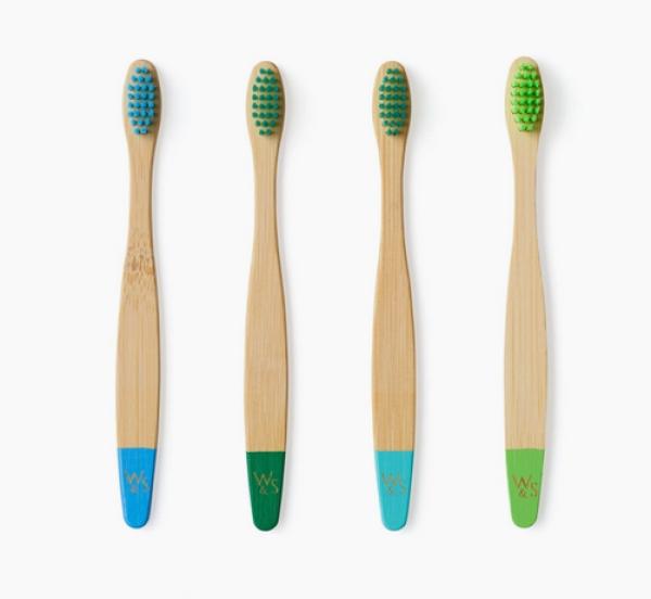 Actual product image Wild and Stone Children Bamboo Toothbrush Set (Soft)