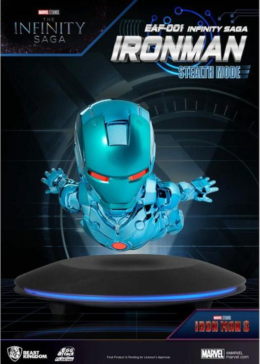Actual product image Beast Kingdom Marvel Mini Egg Attack Figures The Infinity Saga Ironman Stealth Mode 16 cm