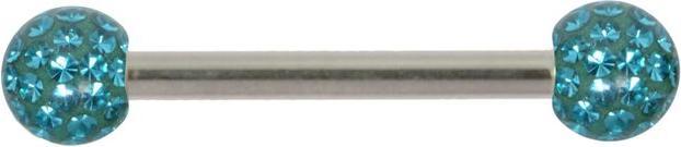 Bijouteria Brustpiercing (Chirurgenstahl 316L, Epoxiharz, Kristall)