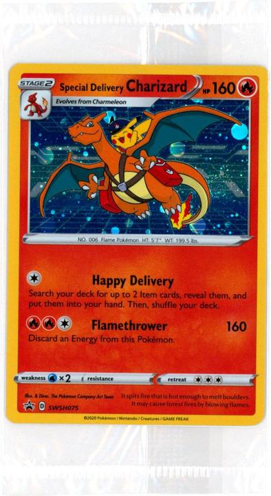Produktbild Pokémon Special Delivery Charizard SWSH075 - Sword & Shield Promo Sealed - TCG (Englisch, Booster Pack)