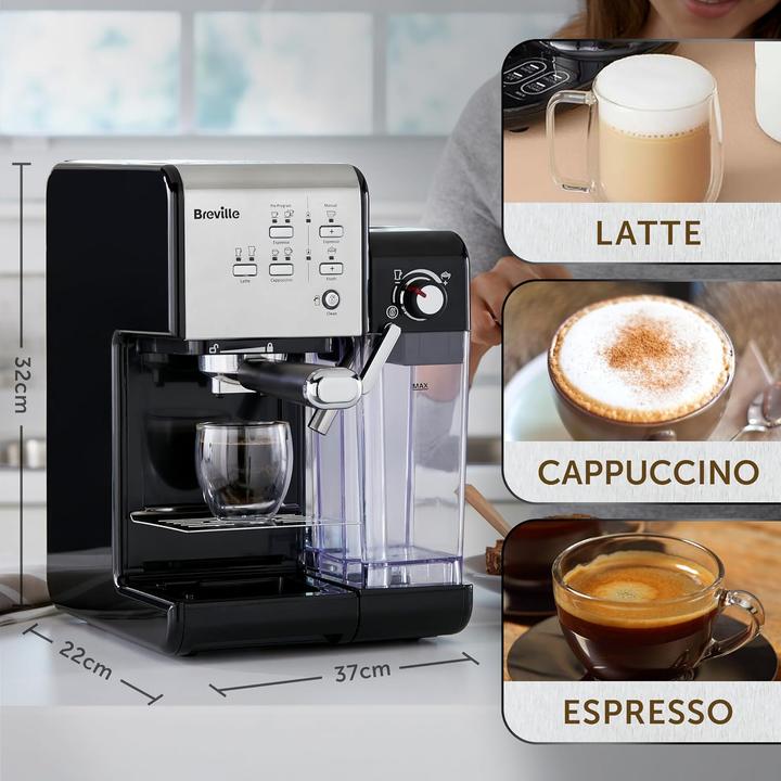 Produktbild Breville VCF108X PrimaLatte II Kaffee- und Espressomaschine, für Kaffeepulver oder Pads geeignet,...