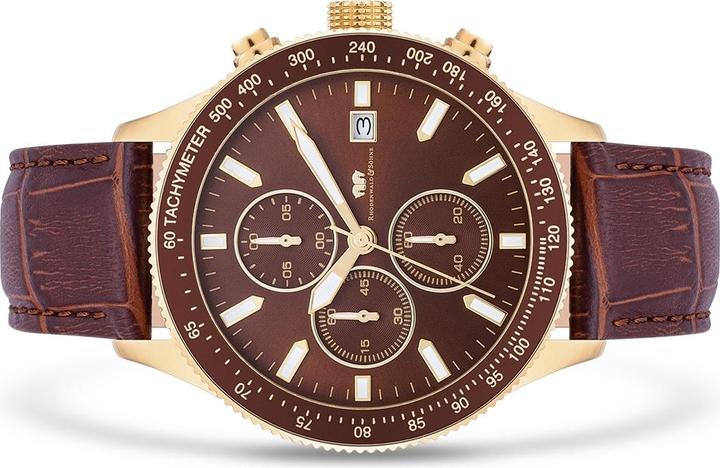 Immagine prodotto Cronografo da uomo Carthago II in vera pelle marrone - 31950 (Cronografo, 43 mm)