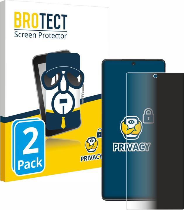 Produktbild BROTECT Sichtschutzfolie Anti-Spy Privacy Folie Blaulicht-Schutz (2 Stück, Motorola Moto G85)