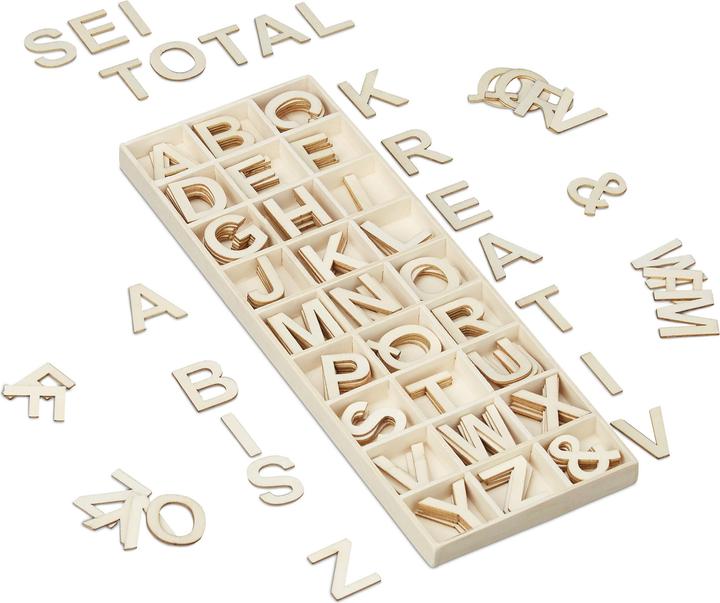 Actual product image Relaxdays Wooden letters set