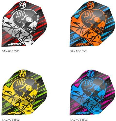 Harrows Savage Flights Red Silver