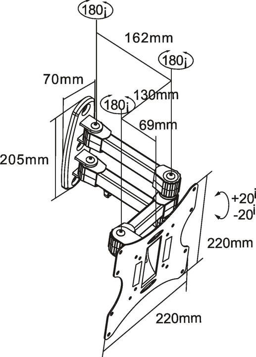 Produktbild InLine 23103a (Wand, 37.01", 30 kg)