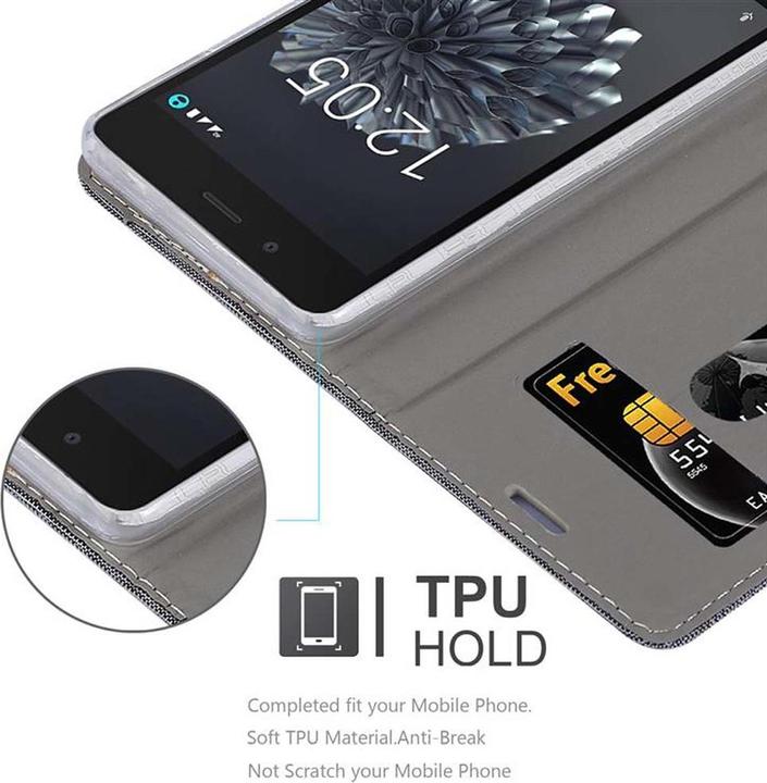 Produktbild Cadorabo Book Jeans Optik Cover (BQ Aquaris X5)