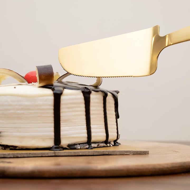 Produktbild JTI Goldfarbener Kuchenspaten - Edelstahl (Tortenmesser)