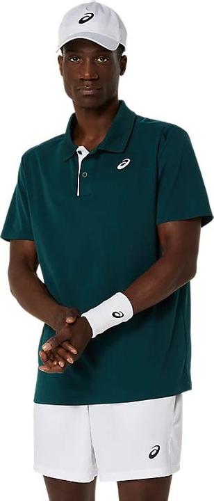 ASICS Performance Asics Court Polo Saxon Green Man