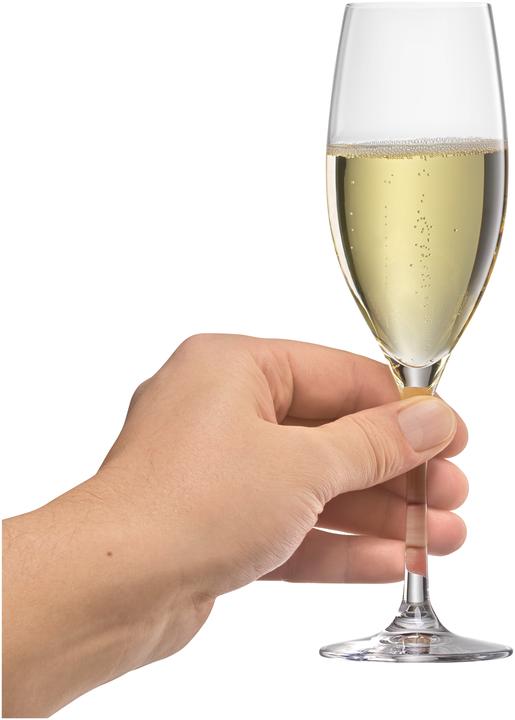 Actual product image WMF Easy Plus champagne glasses set of 6, 250ml, crystal glasses, dishwasher safe (25 cl, 6 Glasses, White wine glasses)