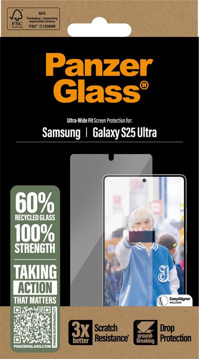Image du produit PanzerGlass Ultra Wide Fit (1 pièce(s), Samsung Galaxy S25 Ultra)