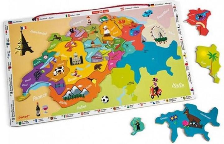 Actual product image Janod Magnetic card Switzerland (24 pieces)