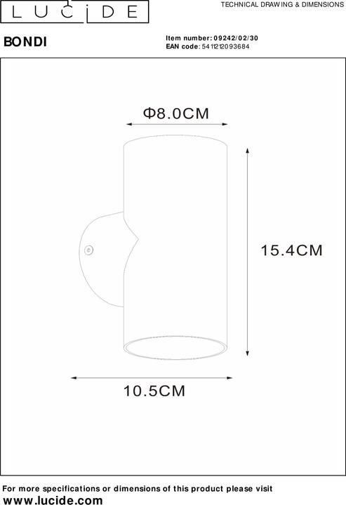 Actual product image Lucide Bondi (GU10)