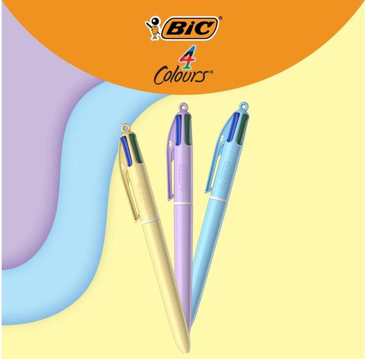 Immagine prodotto Bic Biro multicolore 4 colori pastello 1 pezzo (Blu, Giallo, Lilla, 1 x)