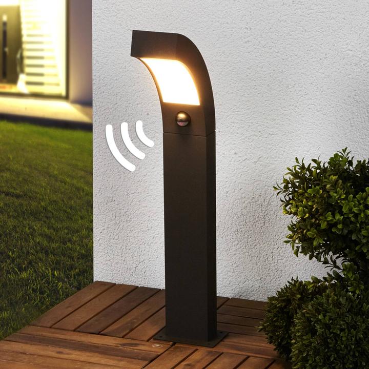 Image du produit Lucande Lennik Outdoor Garden Light w/sensor H60 Graphite (310 lm, IP54)