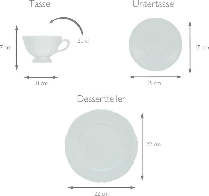 Actual product image CreaTable Maria Theresia (18 Piece)