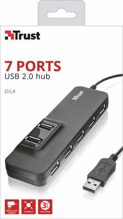Actual product image Trust Oila (USB-A, 7 Ports)
