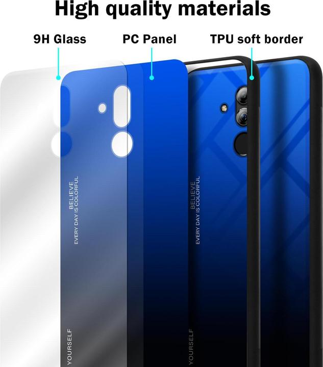 Image du produit Cadorabo Couverture en verre TPU 2 couleurs (Mate 20 Lite)