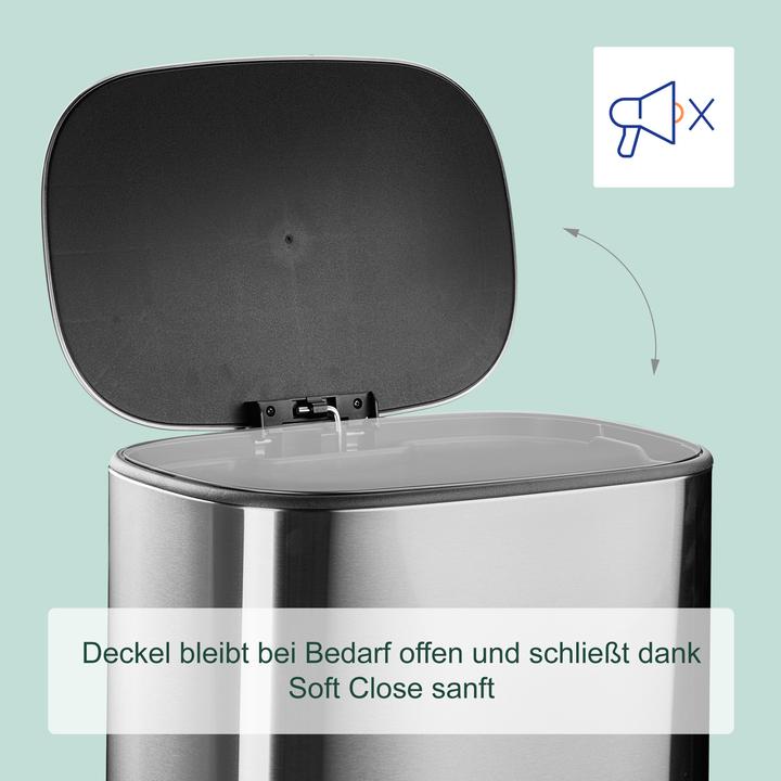 Produktbild Relaxdays Mülleimer Küche Edelstahl 50 Liter (50 l)