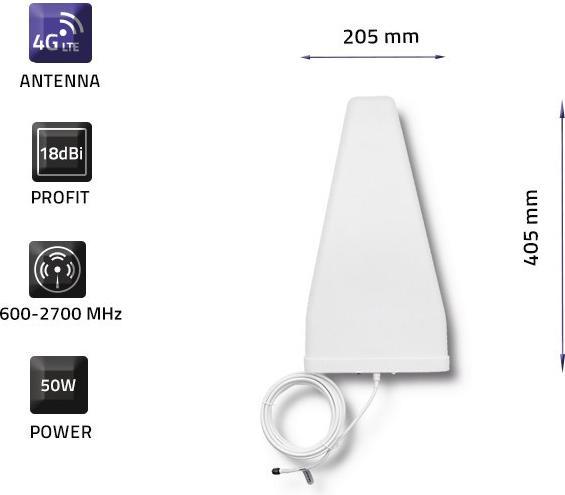 Image du produit Qoltec 57021 Antenne 4G LTE 18 dBi (4G)
