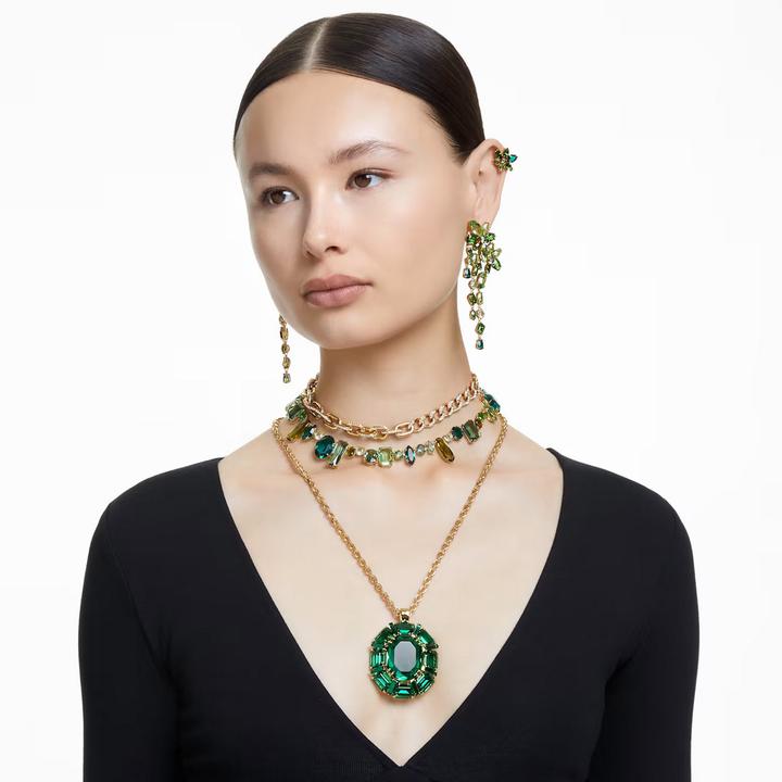 Immagine prodotto Swarovski Orecchini a perno Gema Fiore di vari tagli in oro verde (Metallo Swarovski)