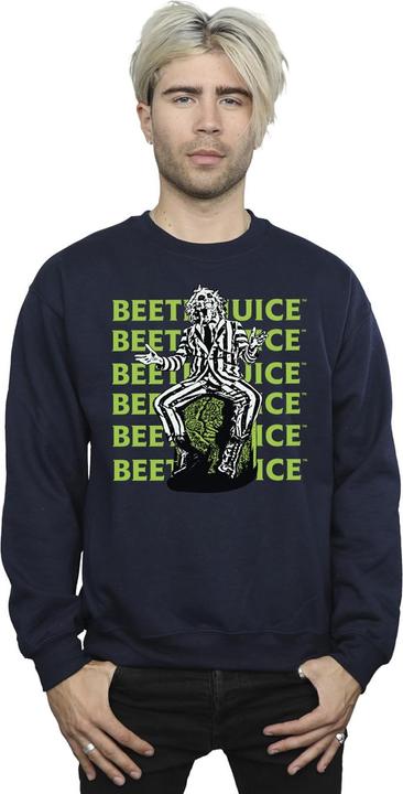 Immagine prodotto Beetlejuice Felpa Posa Logo Ripetuto Uomo (4XL)