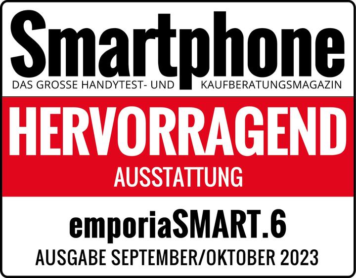 Image du produit Emporia SMART.6, smartphone pour seniors (128 Go, Noir, 6.58", SIM simple, 50 Mpx, 5G)
