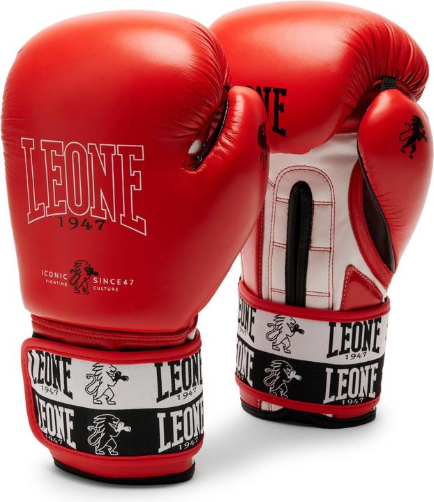 Leone Iconic Boxhandschuhe Rot GN208 (12 OZ, One Size)