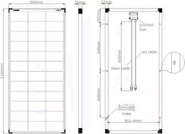 Actual product image Enjoy solar Solar module (100 W, 8.80 kg)