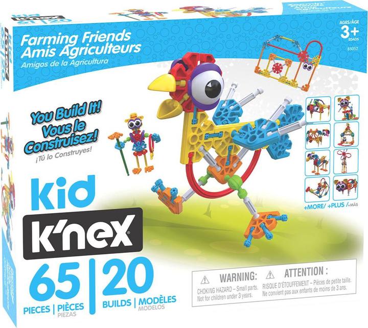 Actual product image K'Nex Kid Knex Farmin Friends building set, 65 parts.