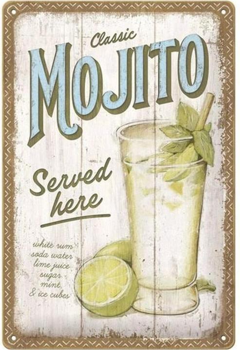Nostalgic-Art Merchandising Panneau Mojito 20 x 30 cm, métal (20 x 30 cm)