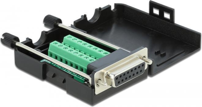 Produktbild Delock VGA-Adapter DB-15 (W) bis 16-poliger Klemmenblock (Sub-D 15, 7.80 cm)