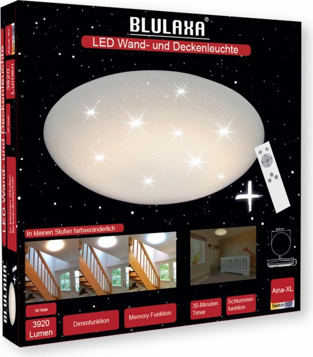 Produktbild Blulaxa LED-Deckenleuchte Aina-XL Sternenhimmel, rund, 36W